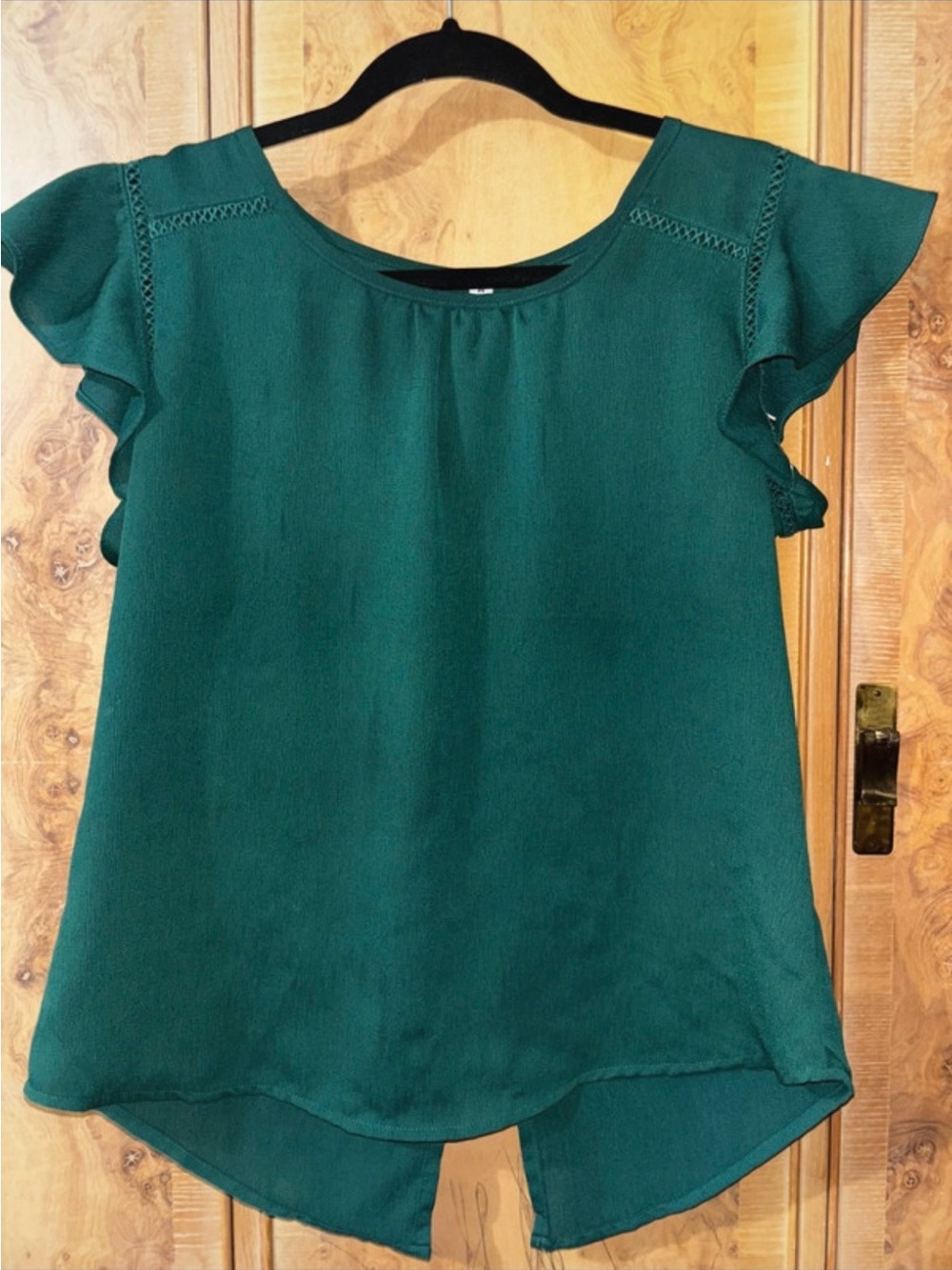 Women’s Teal Ruffle Sleeve Blouse size Medium